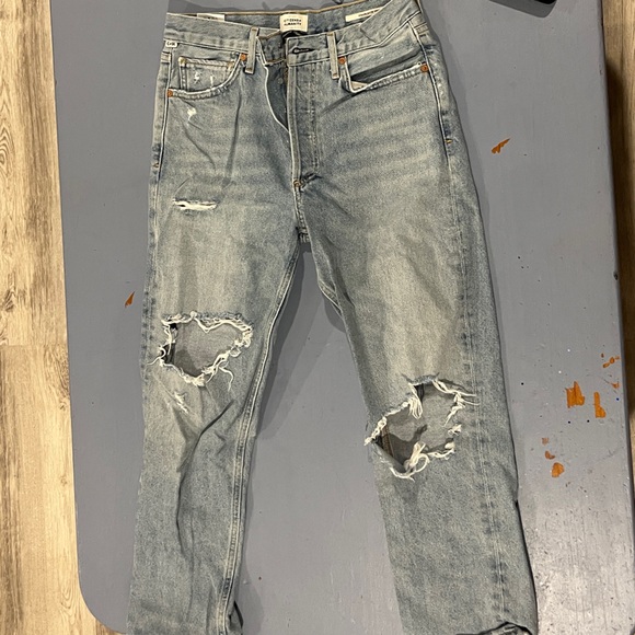 Citizens Of Humanity Denim - Citizens Of Humanity Light Blue Distressed Skinny Jeans